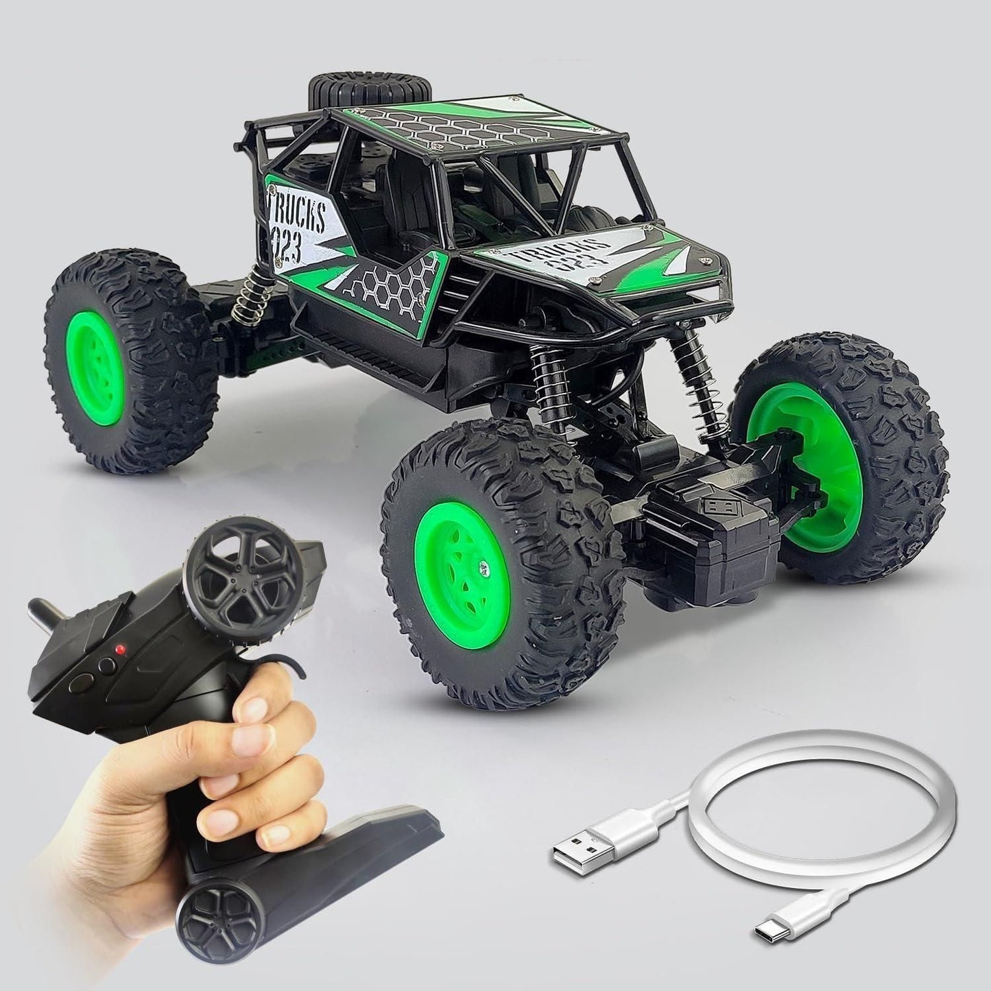 Rechargeable Remote Controlled Rock Crawling Monster Truck