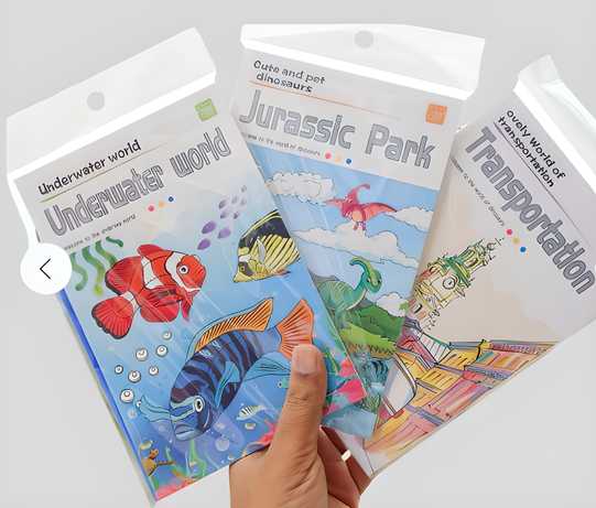 Water Coloring Books with Color Cards Inside - Pack of 3