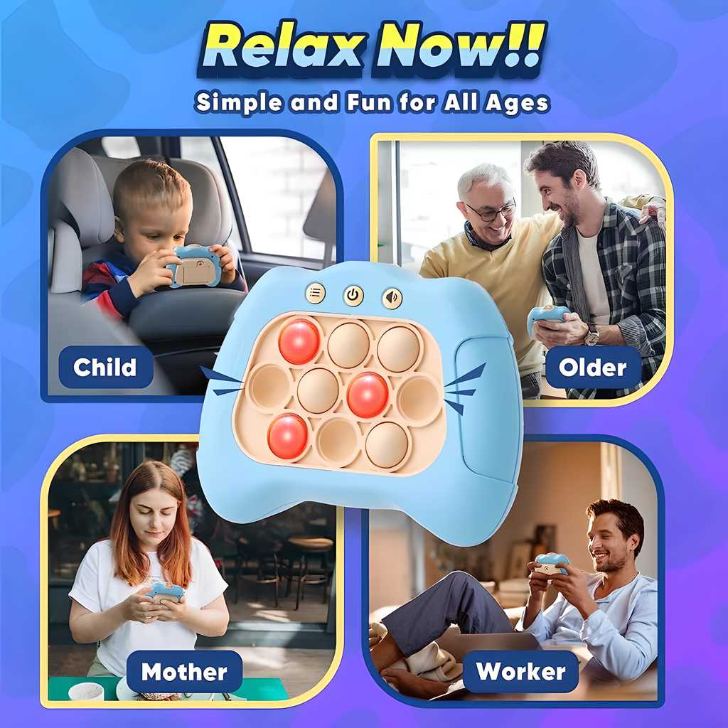 Electronic Bubble PopIt Quick Push Game Console