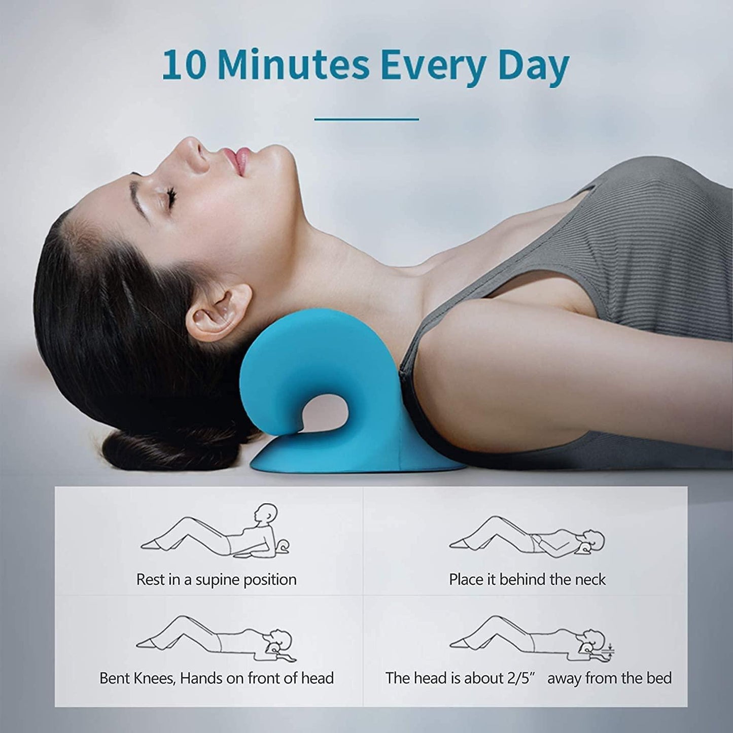 Acupressure and Chiropractic Massage Cervical Pillow for Support and Pain Relief